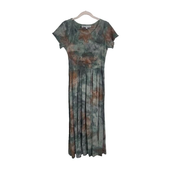 Vintage Babara Lesser tie dye maxi‎ dress size S fairy grunge whimsygoth crinkle - Picture 1 of 6